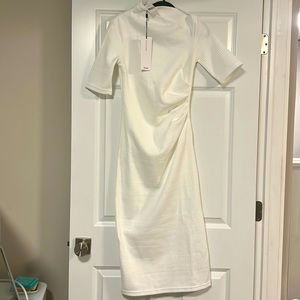 Acler ivory midi dress with side zipper . New with tags. Size 2US